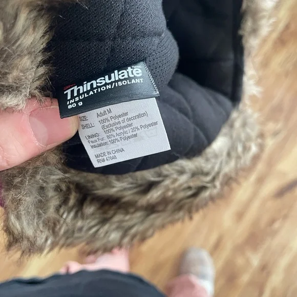 3M Thinsulate Pink and Brown Fur Kids Hat real tree camo - Picture 8 of 10